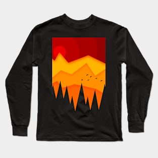 Moutain View V1 (Transparent Trees) Long Sleeve T-Shirt